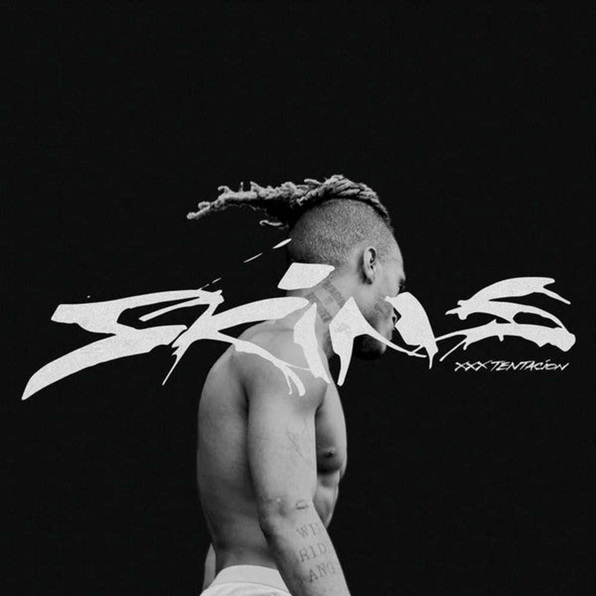 XXXTENTACION – SKINS : CLEAR WITH BLACK & BLUE SPLATTER – LP