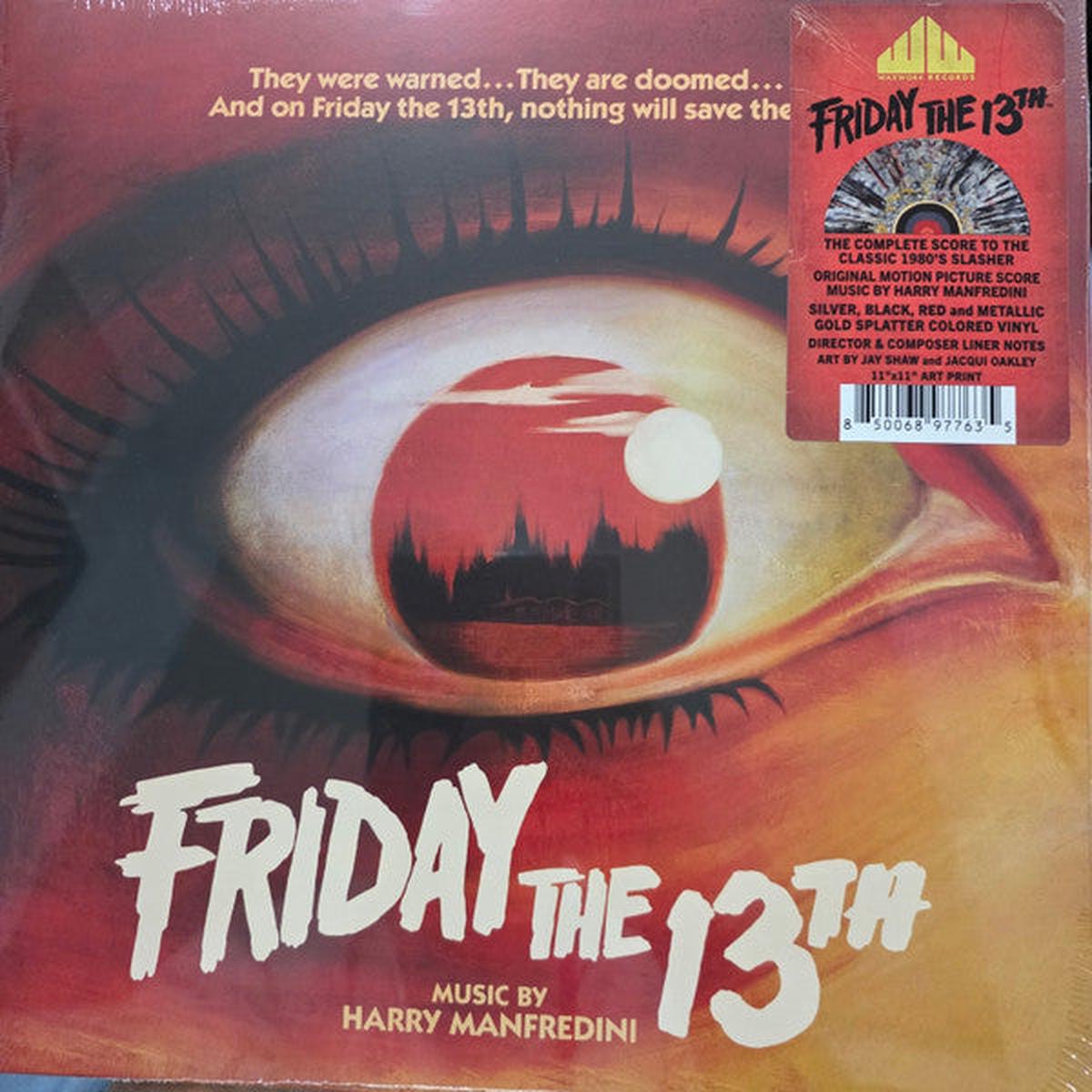FRIDAY THE 13TH – SOUNDTRACK : SILVER WITH SPLATTER VINYL – LP