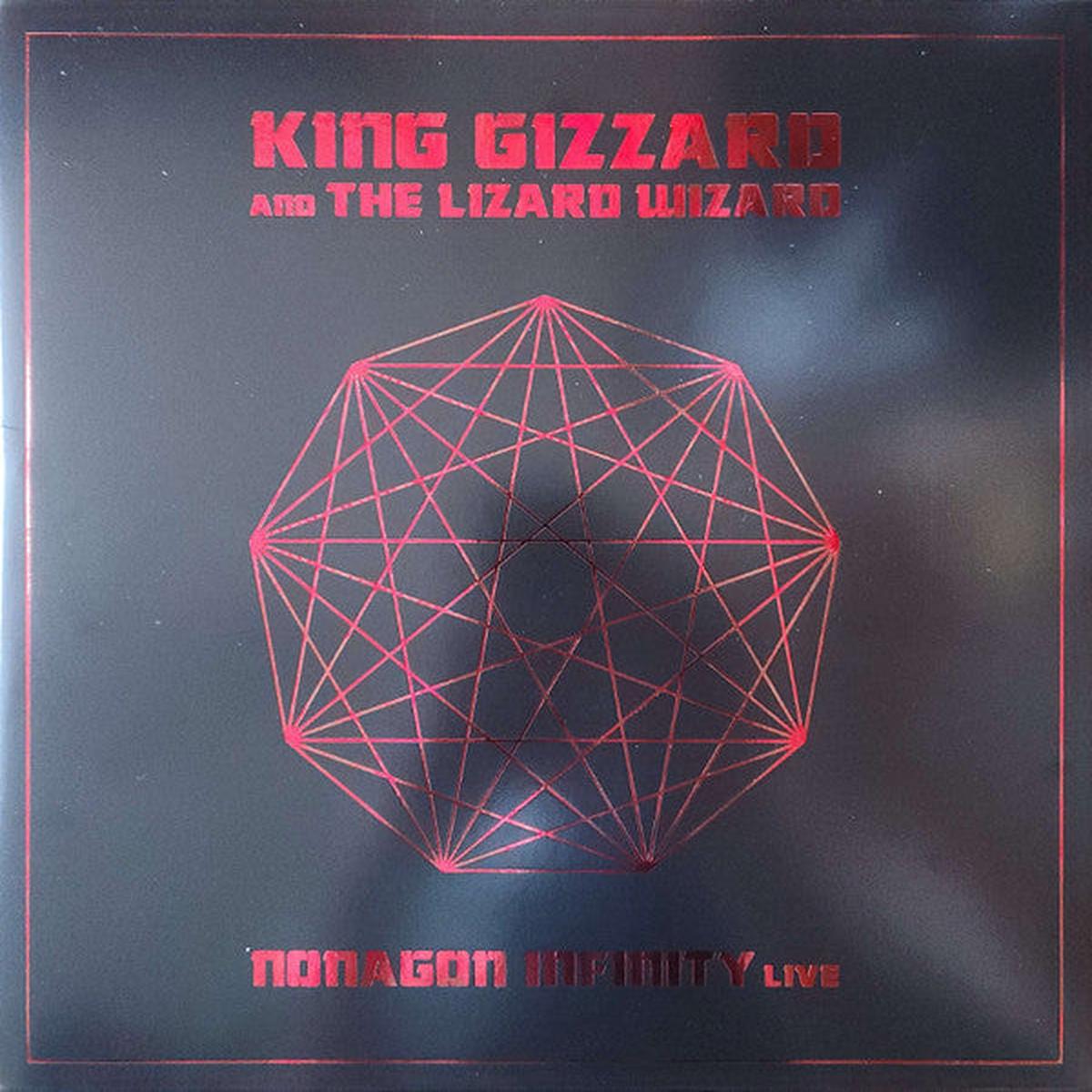 KING GIZZARD & THE LIZARD WIZARD – NONAGON INFINITY LIVE : 2LP RED SHAPED – LP