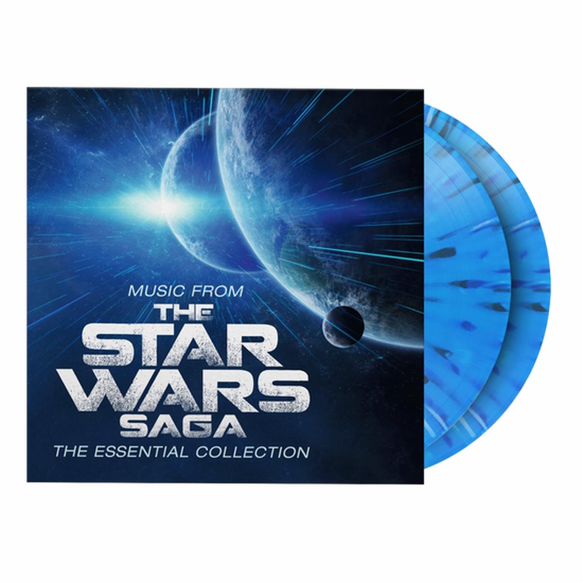STAR WARS : MUSIC FROM STAR WARS SAGA – SOUNDTRACK : BLUE SPLATTERED 2LP SET – LP