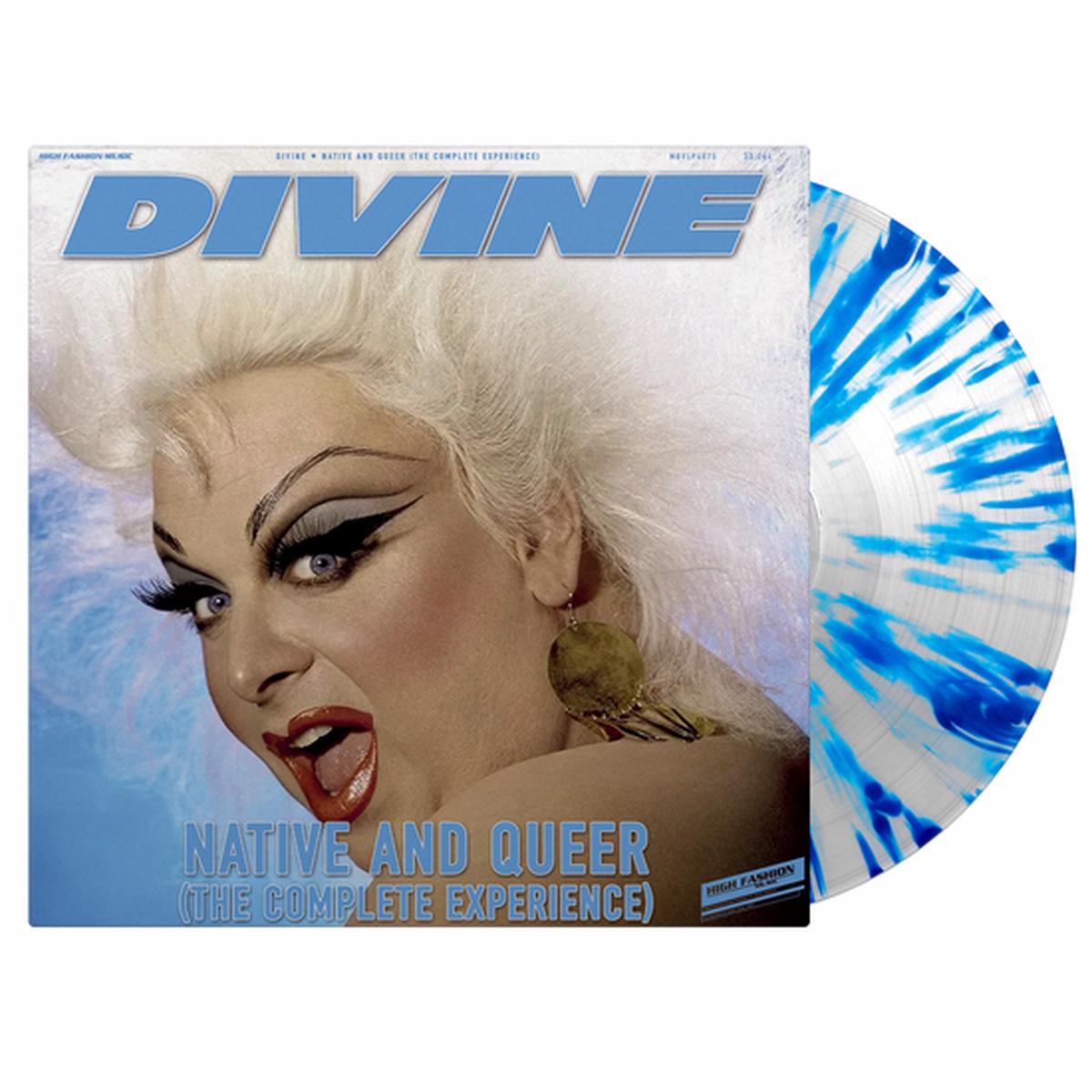 DIVINE – NATIVE & QUEER : BLUE SPLATTERED VINYL – LP
