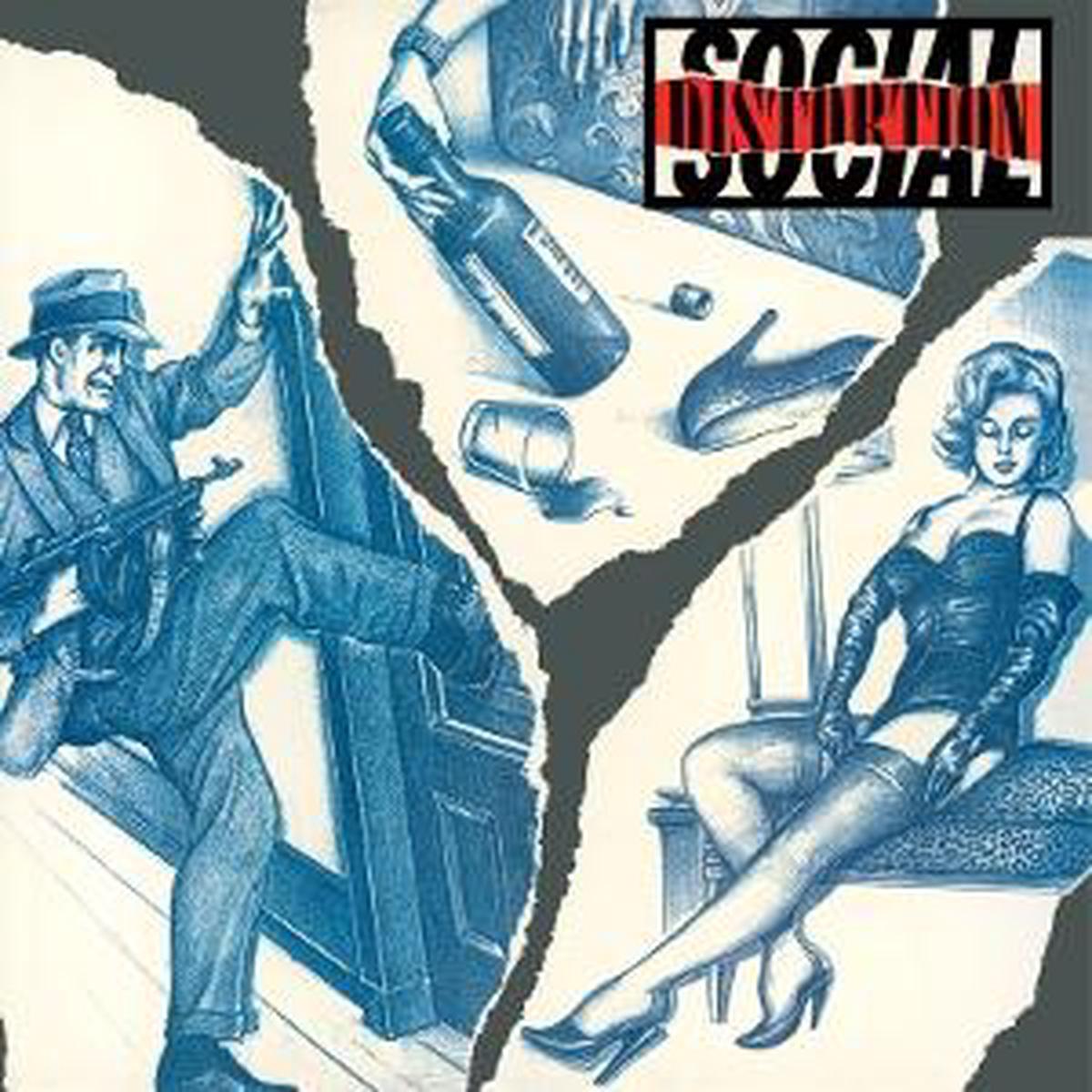 SOCIAL DISTORTION – SOCIAL DISTORTION : RED MARBLED VINYL – LP