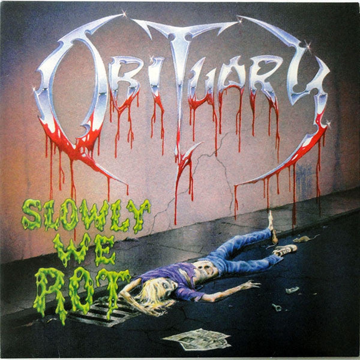OBITUARY – SLOWLY WE ROT + 2: SPLATTER VINYL – LP