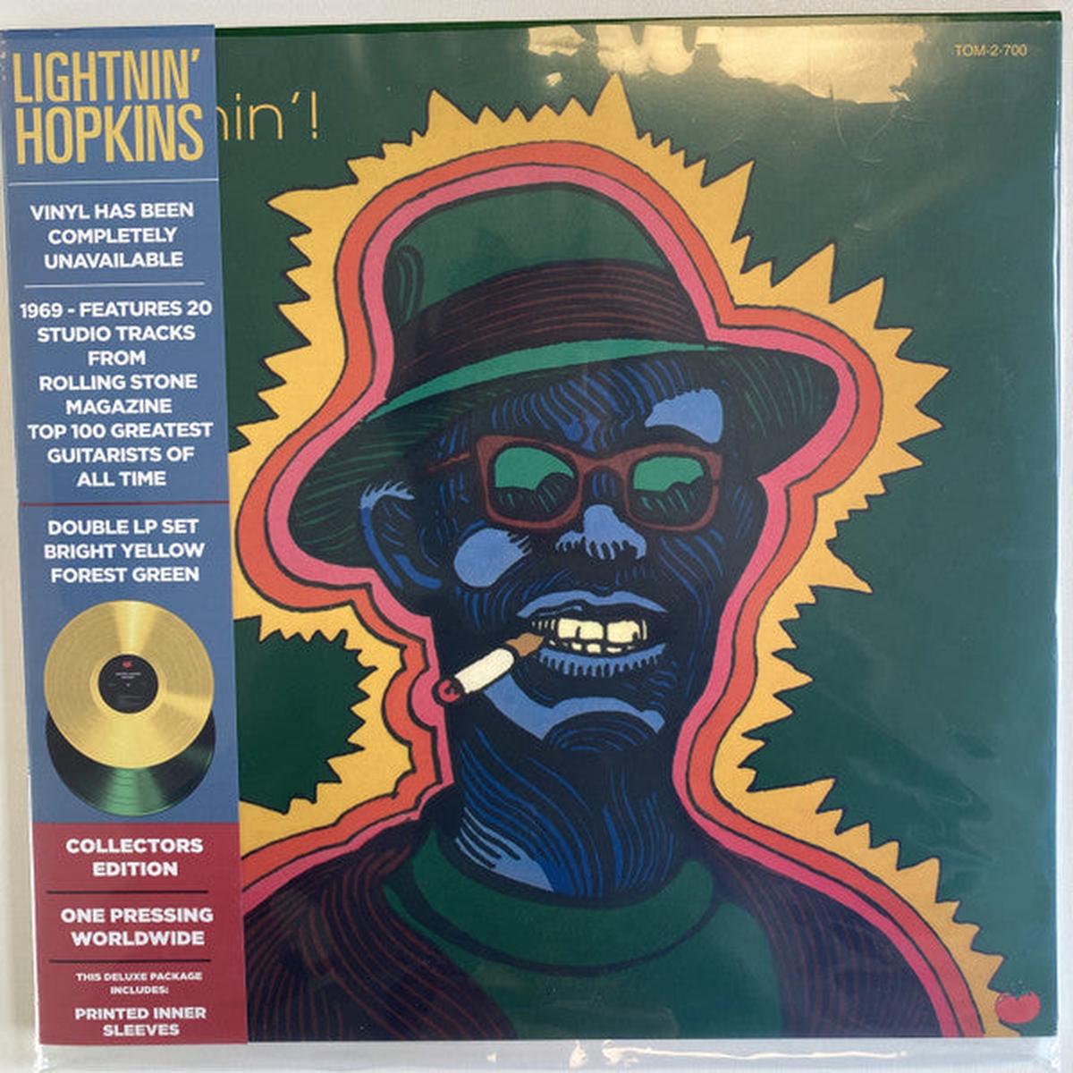LIGHTNIN’ HOPKINS – LIGHTNIN’ (1969) : 2LP YELLOW / GREEN – LP