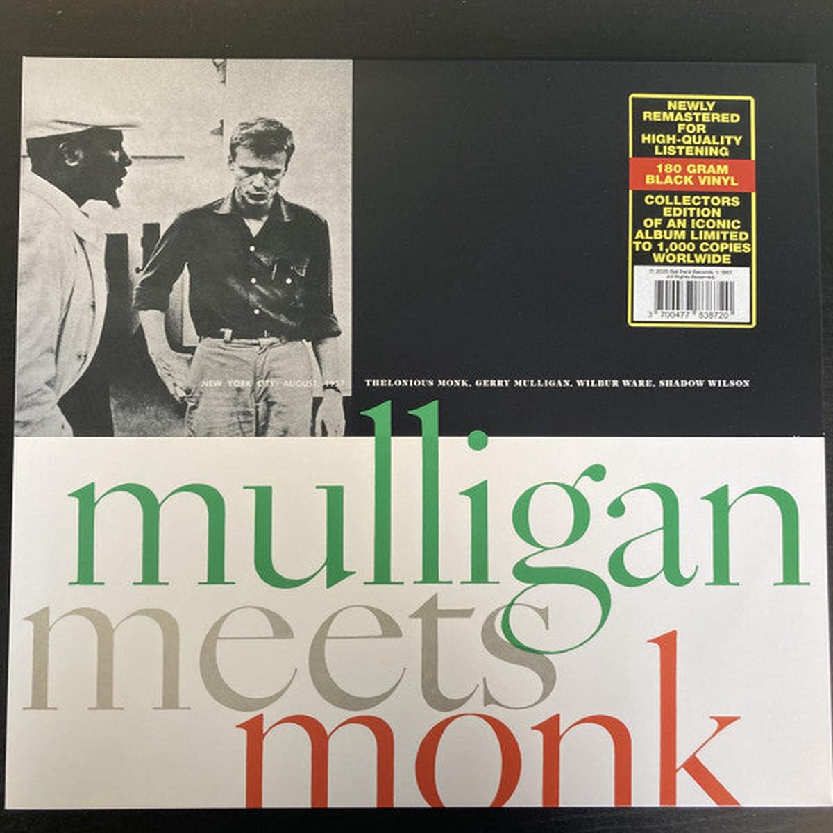 MONK, THELONIOUS & GERRY MULLIGAN – MULLIGAN MEETS MONK : 180 GRAM VINYL – LP