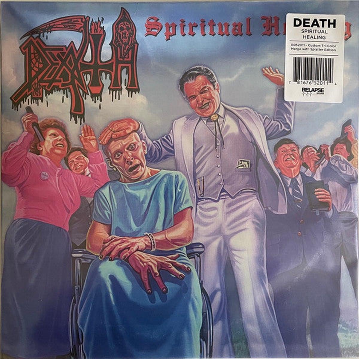 DEATH – SPIRITUAL … : RED, CYAN & BLACK – LP