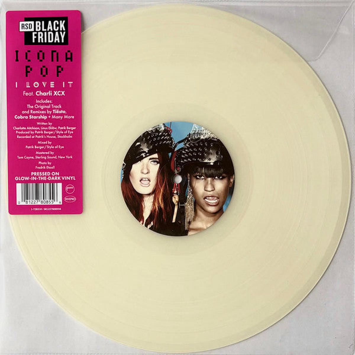 ICONA POP / CHARLI XCX – I LOVE IT : GLOW-IN-THE-DARK VINYL – LP