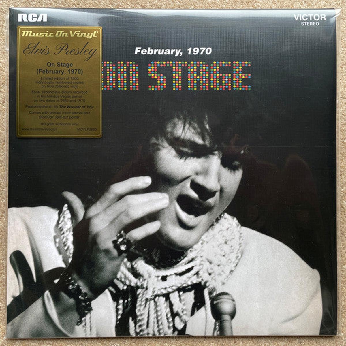 PRESLEY, ELVIS – ON STAGE : BLUE 180-GRAM VINYL + POSTER – LP