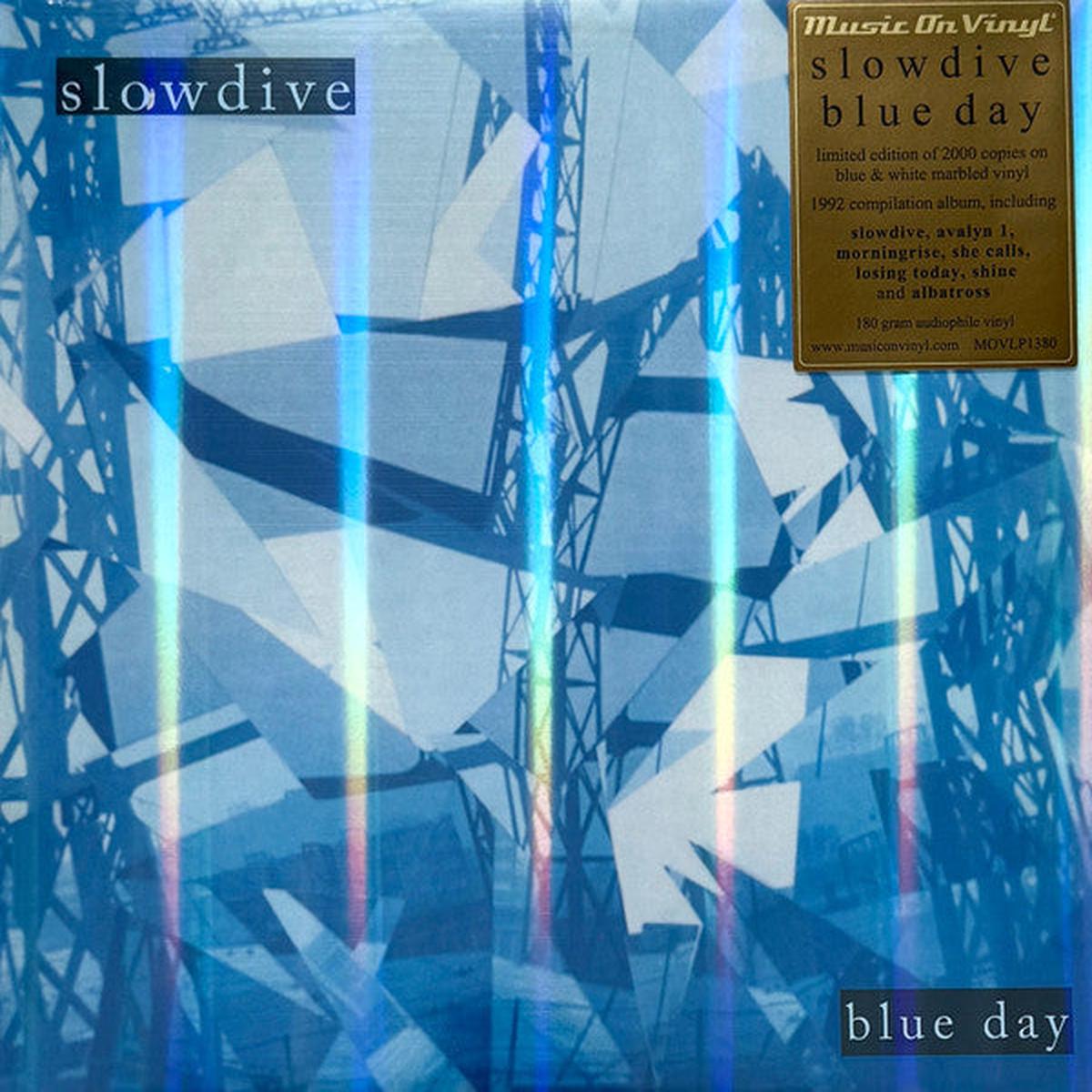 SLOWDIVE – BLUE DAY : BLUE & WHITE MARBLE VINYL – LP
