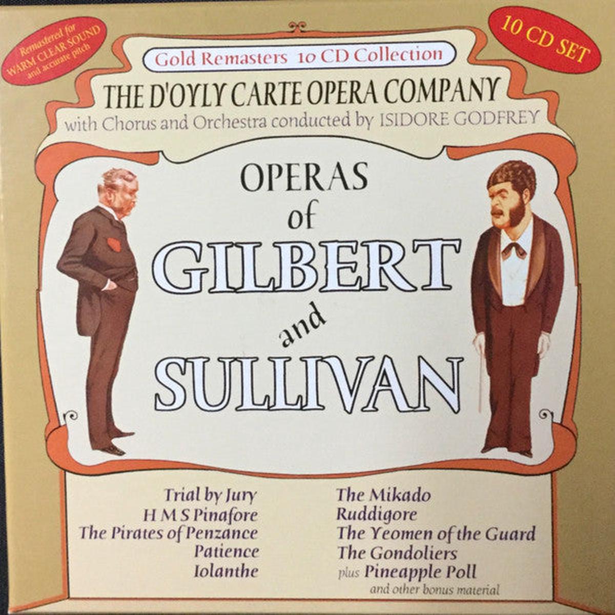 D’OYLE CARTE OPERA COMPANY – OPERAS OF GILBERT & SULLIVAN : 10CD SET – CD