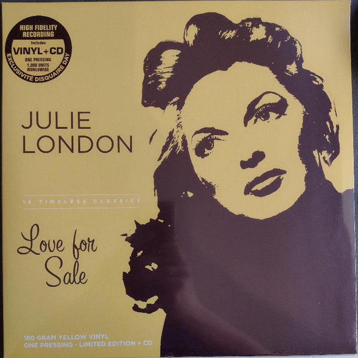 LONDON, JULIE – LOVE FOR SALE: YELLOW VINYL LP + CD – LP