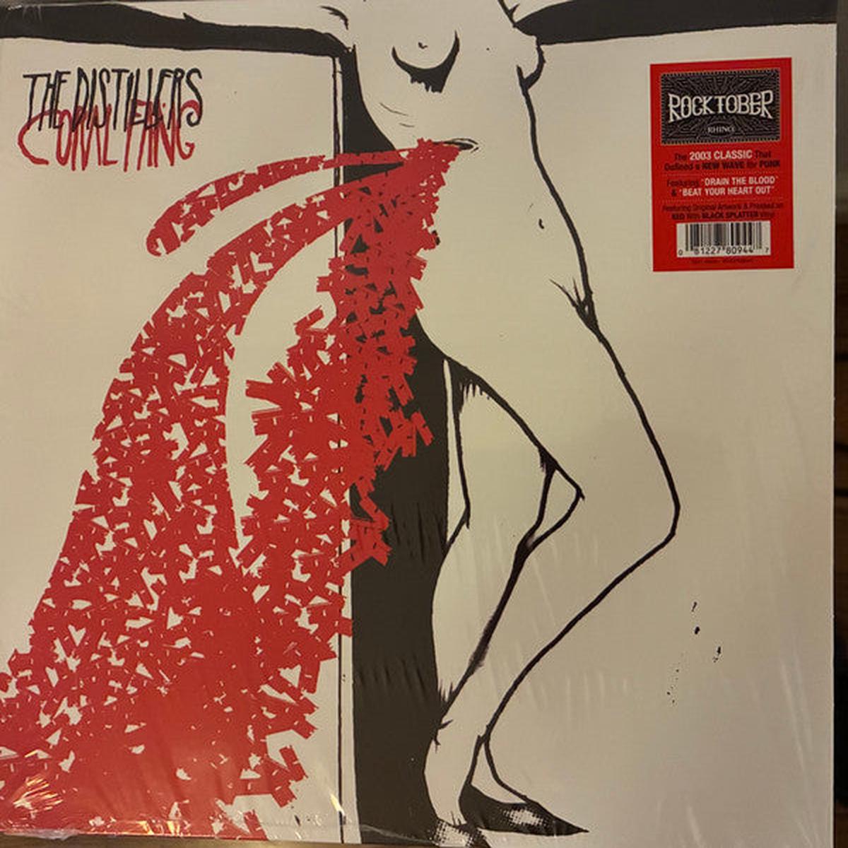 DISTILLERS – CORAL FANG : RED WITH BLACK SPLATTER – LP
