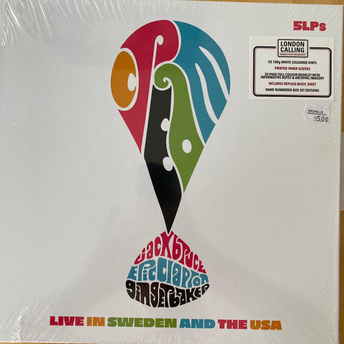 CREAM – LIVE IN SWEDEN & USA: 5LP WHITE VINYL – LP