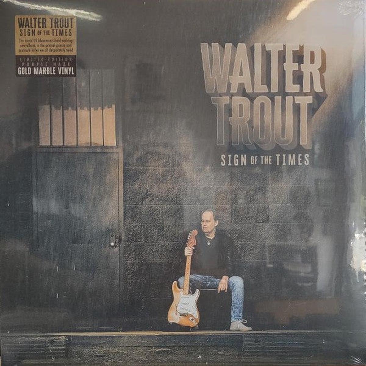 TROUT, WALTER – SIGN OF THE TIMES : GOLD & PURPLE MARBLE – LP