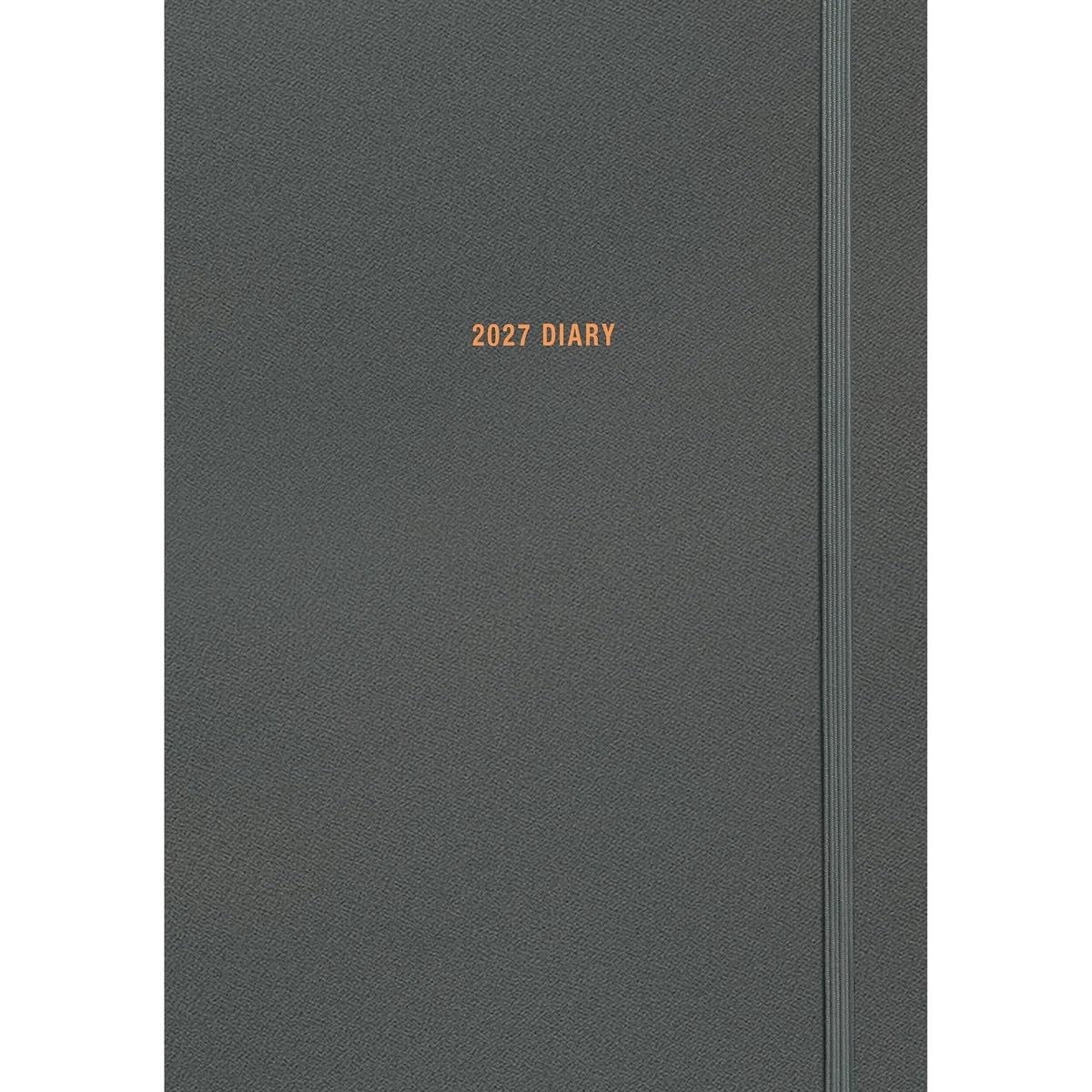 Carousel Worldwide 2027 Charcoal Diary, A5 Week to View Planner, Hardback