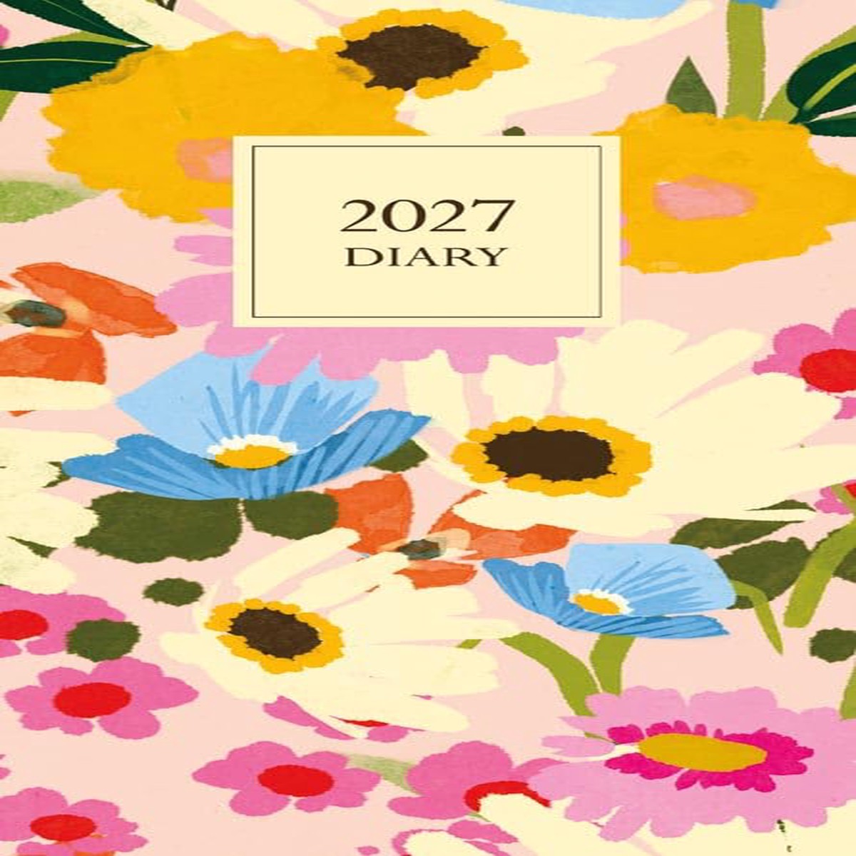 Carousel Worldwide 2027 Bird Floral Diary, Slim Week to View, Deluxe