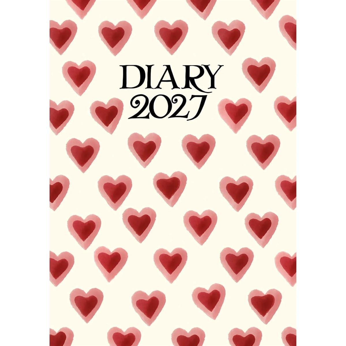 Carousel Worldwide 2027 Emma Bridgewater Big Pink Hearts Diary, A6 Week to View