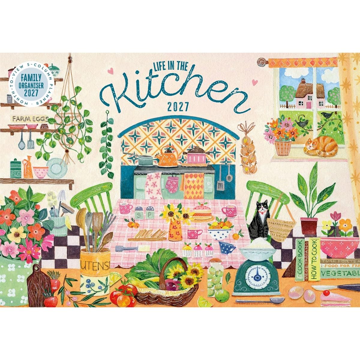 Carousel Worldwide 2027 Life in the Kitchen A4 Wall Planner, Month to View