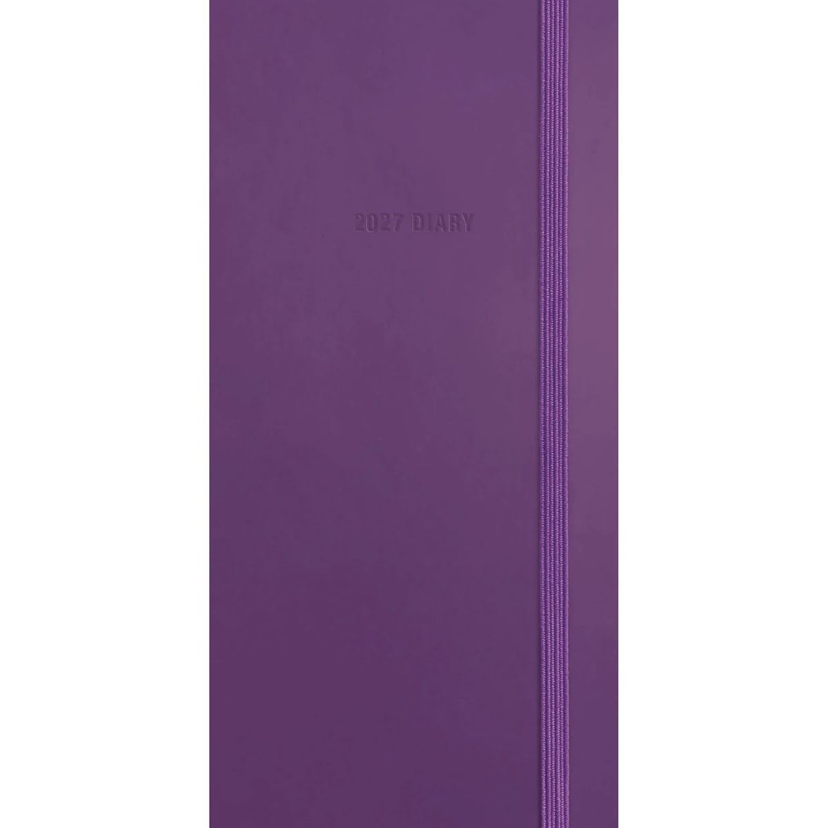 Carousel Worldwide 2027 Purple Soft Touch Diary, Slim Week to View, Deluxe