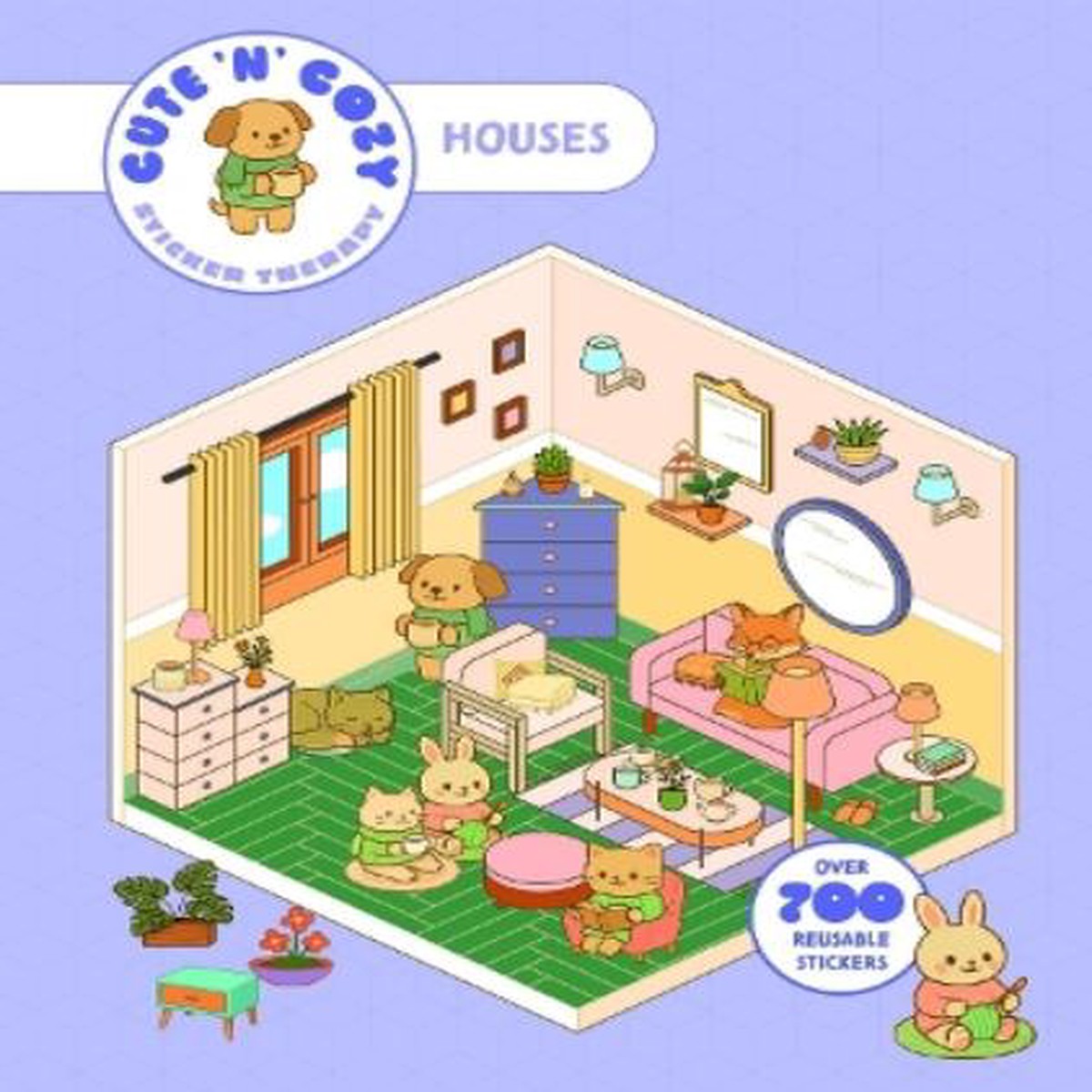 Cute ‘n’ Cozy Sticker Therapy: Homes