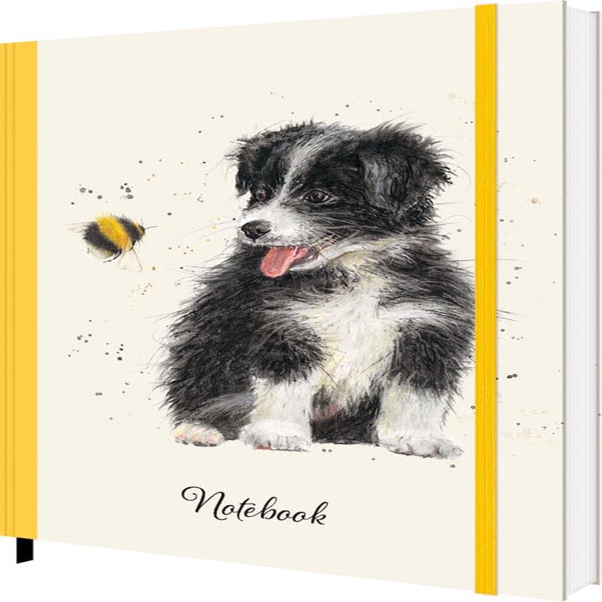 Carousel Worldwide Bree Merryn Bumble Bee Notebook, Wildlife Art Hardcover Notebook with Elastic Closure, Lined Pages Journal