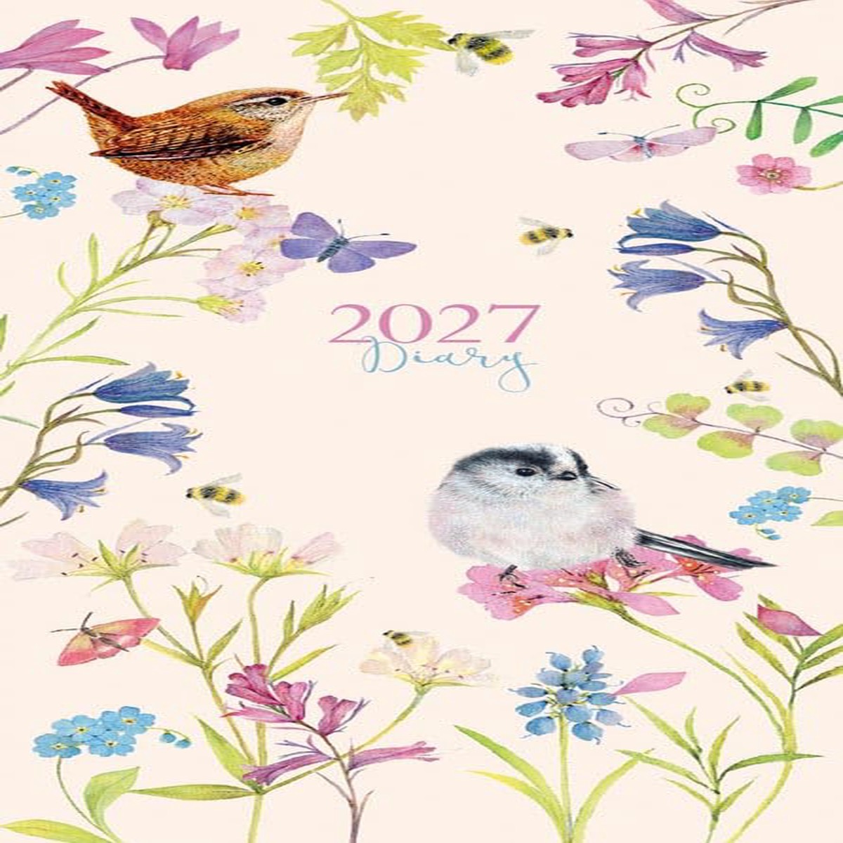 Carousel Worldwide, Fashion Diary Bird Floral 2027 Slim Diary
