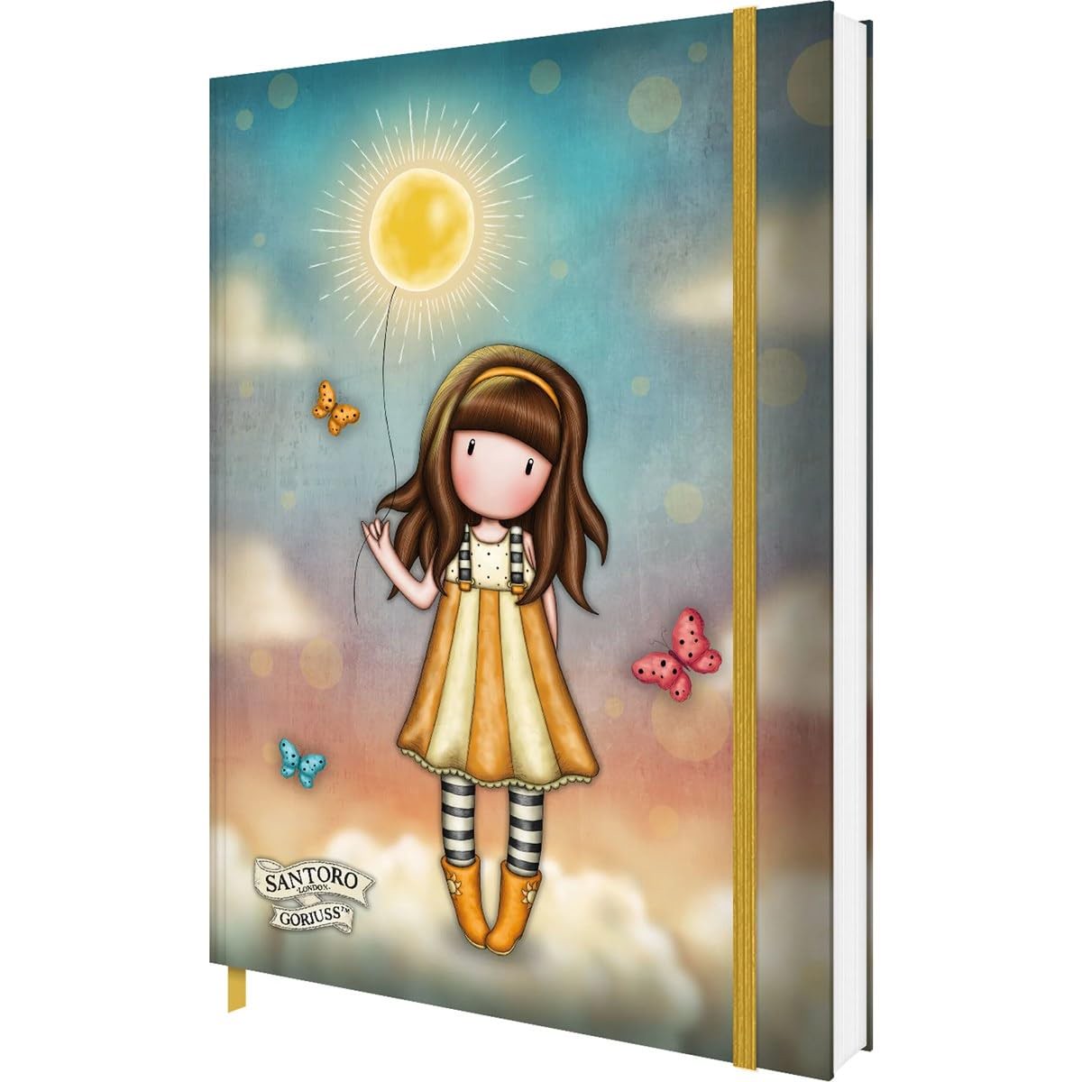 Carousel Worldwide Gorjuss Notebook, Character Art Hardcover Notebook with Elastic Closure, Lined Pages Journal