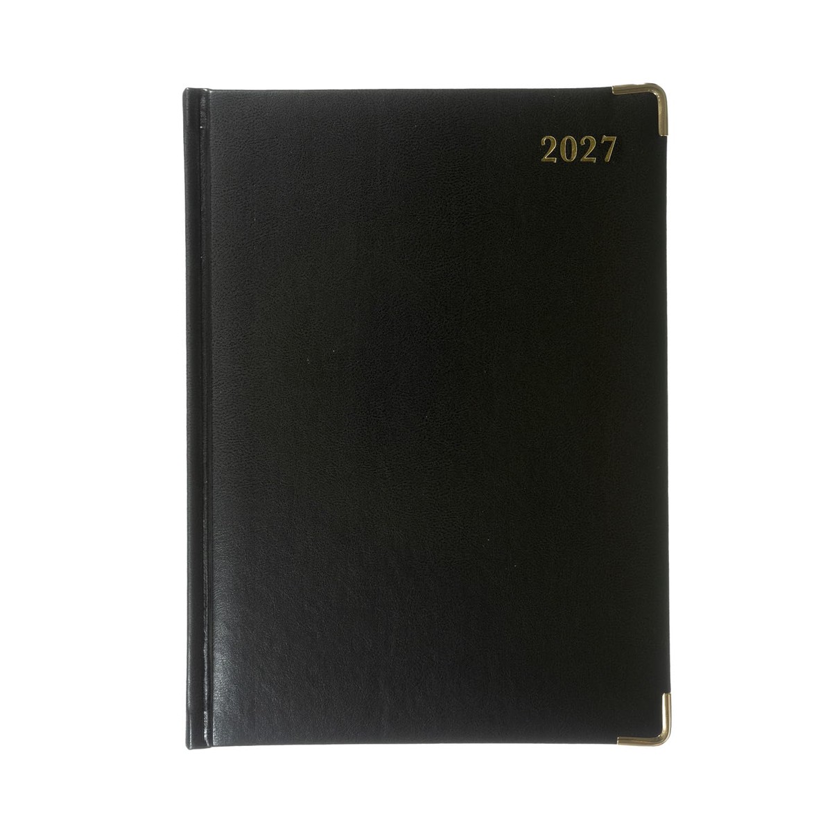 2027 Calendar Year Planner – 12 Month 260x190mm Manager Week-to-View Diary – Faux Leather Cover in Black – Collins Debden Classic Range (1210V.99-27