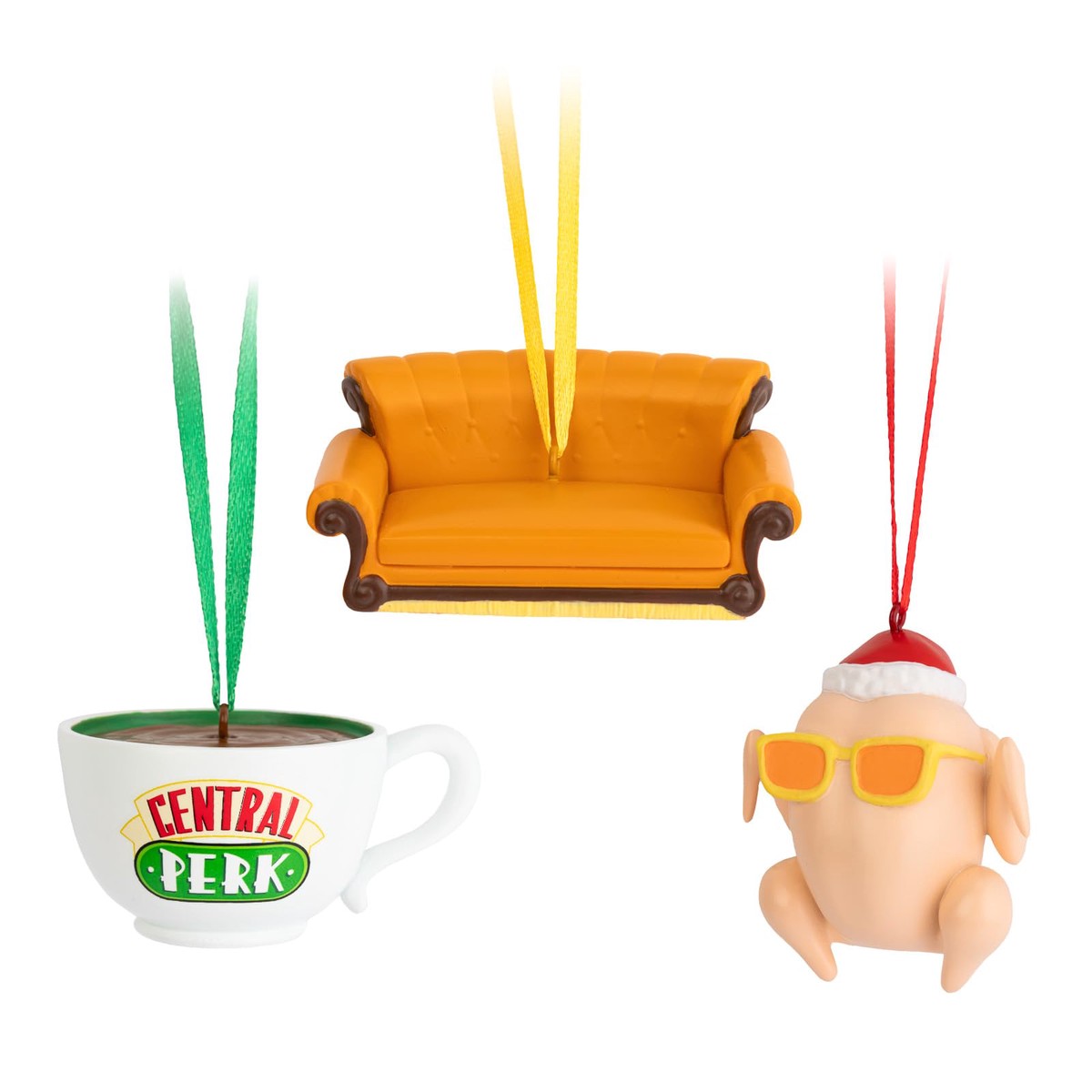 Grupo Erik Weihnachtsbaumschmuck Figuren Set Friends – Weihnachtsdeko Christbaumschmuck Weihnachtsbaum Schmuck – Tannenbaumschmuck 3 Stck – Offizielles Friends Merchandise