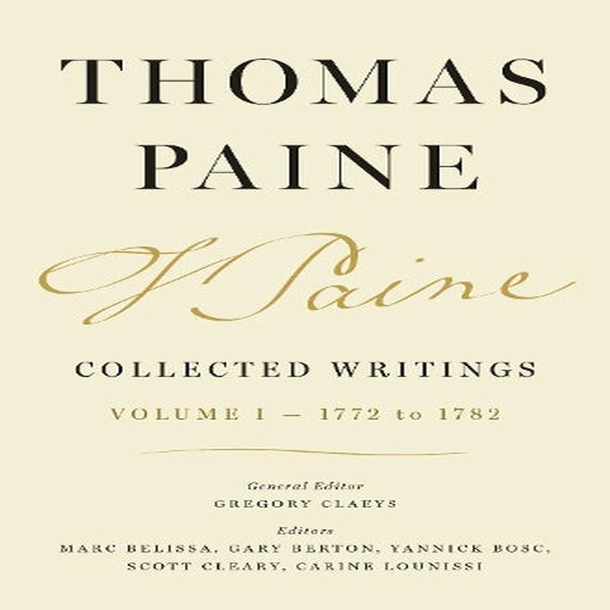 Thomas Paine Collected Writings, Volume 1