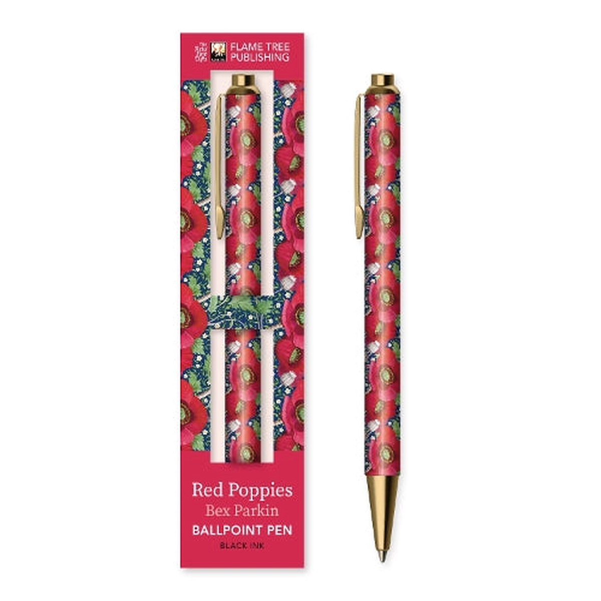 Bex Parkin: Red Poppies Boxed Decorative Ballpoint Pen