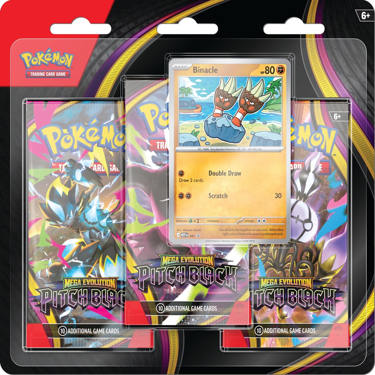 Pokmon TCG: Mega EvolutionPitch Black Triple Pack (1 Foil Promo Card & 3 Booster Packs