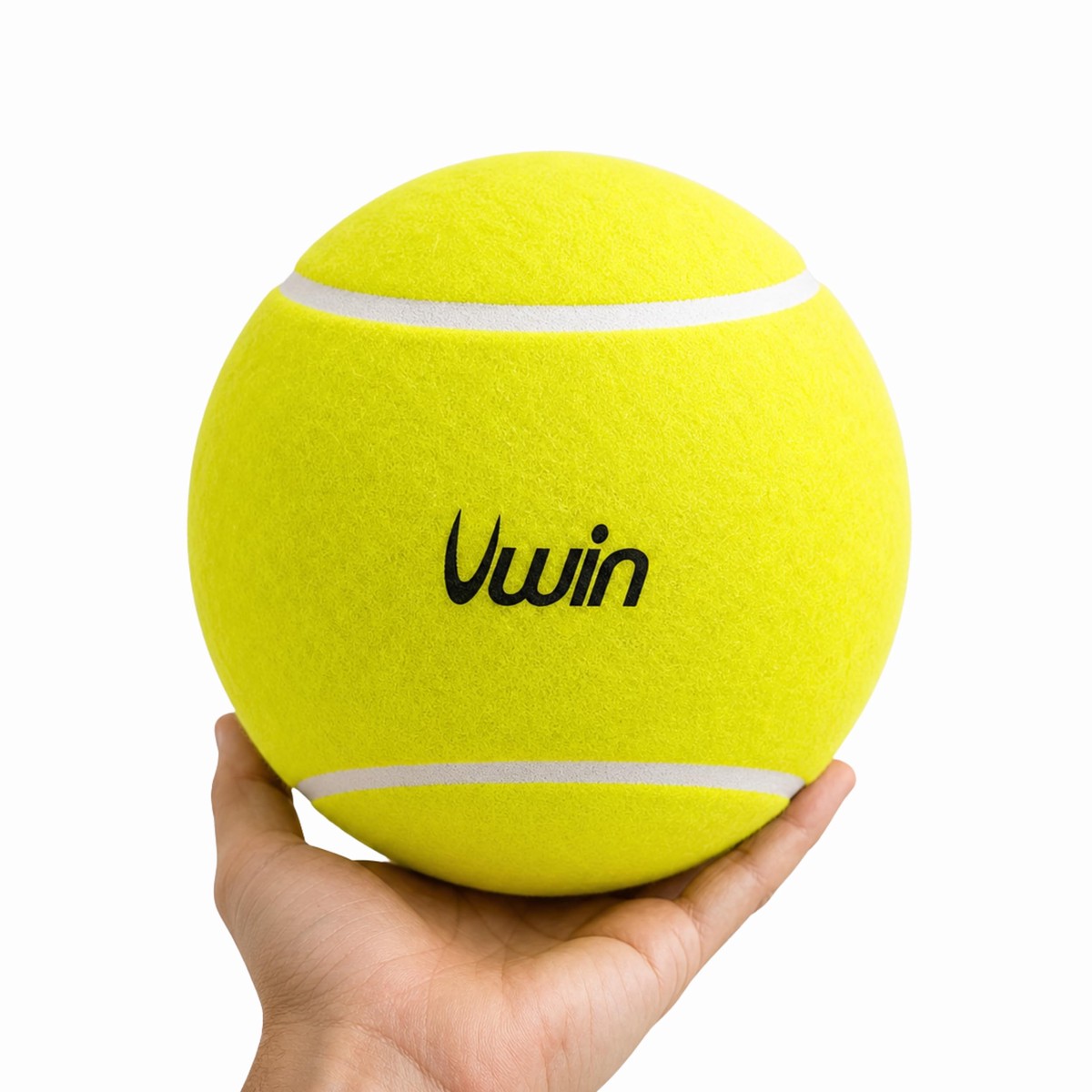 Uwin Giant Tennis Ball, 20 cm Large Soft Felt Jumbo for Dogs and Otdoor Use