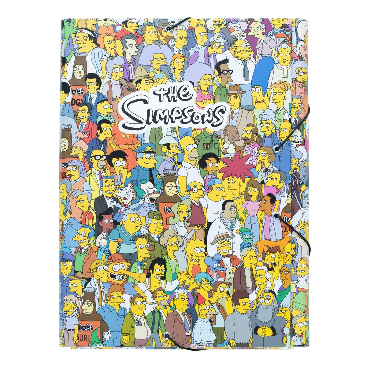 Grupo Erik Mappe A4 Sammelmappe Die Simpsons Fanartikel Dokumentenmappe Gummizug – Heftmapppe A4 Eckspanner Ordnungsmappe Bro Schul Zubehr The Simpsons Geschenke Merch