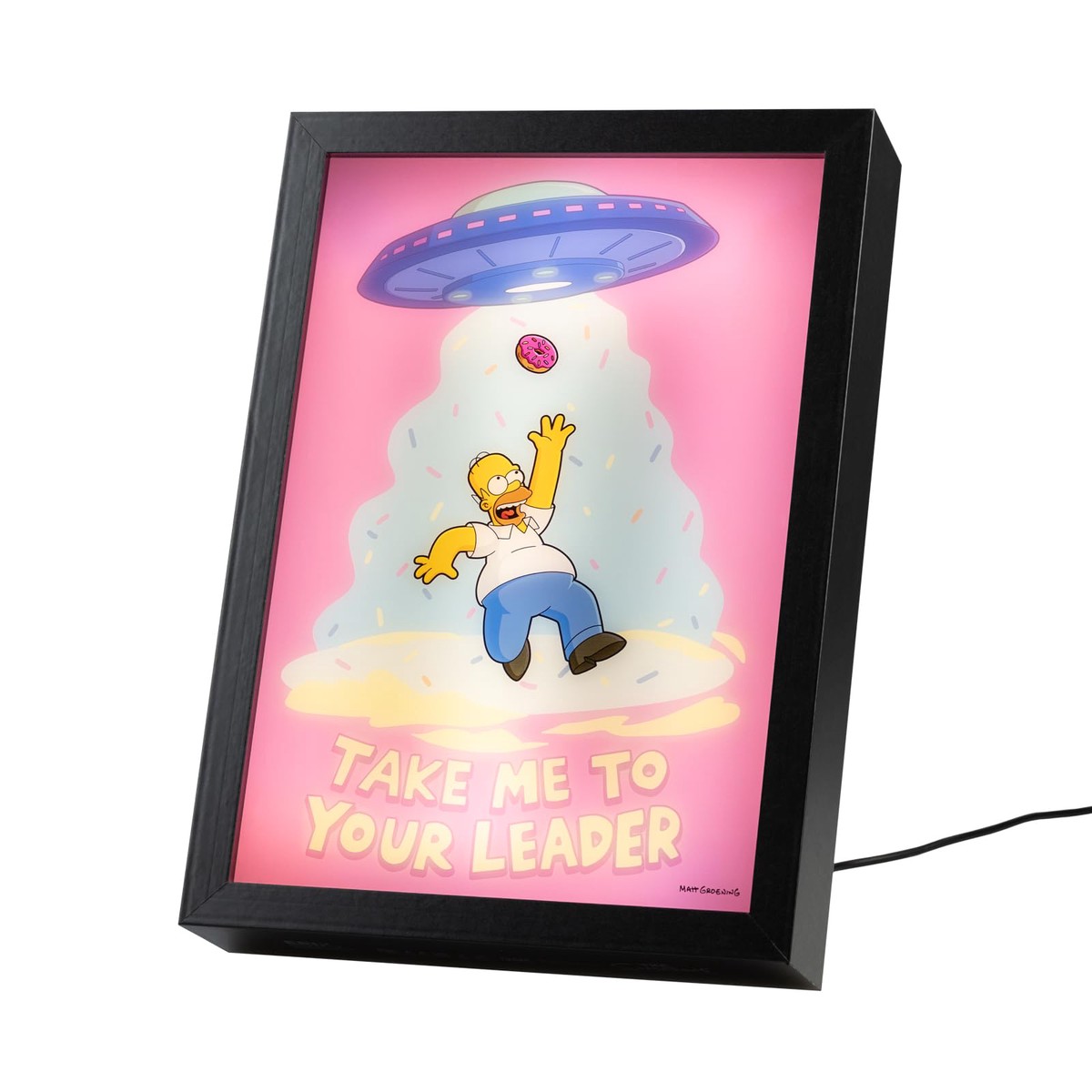 The Simpsons Framed Led Poster 20 X 28 Cm