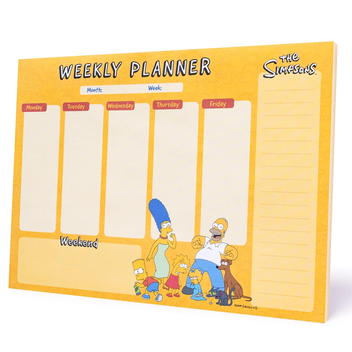 The Simpsons Weekly Planner A4