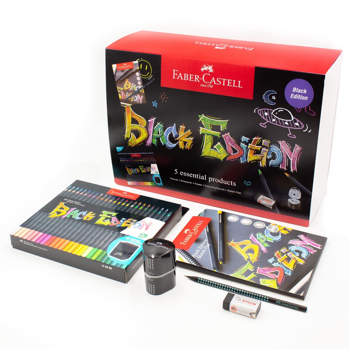 Faber-Castell Gift Box Creative Essentials Stationery Gift Set (Black