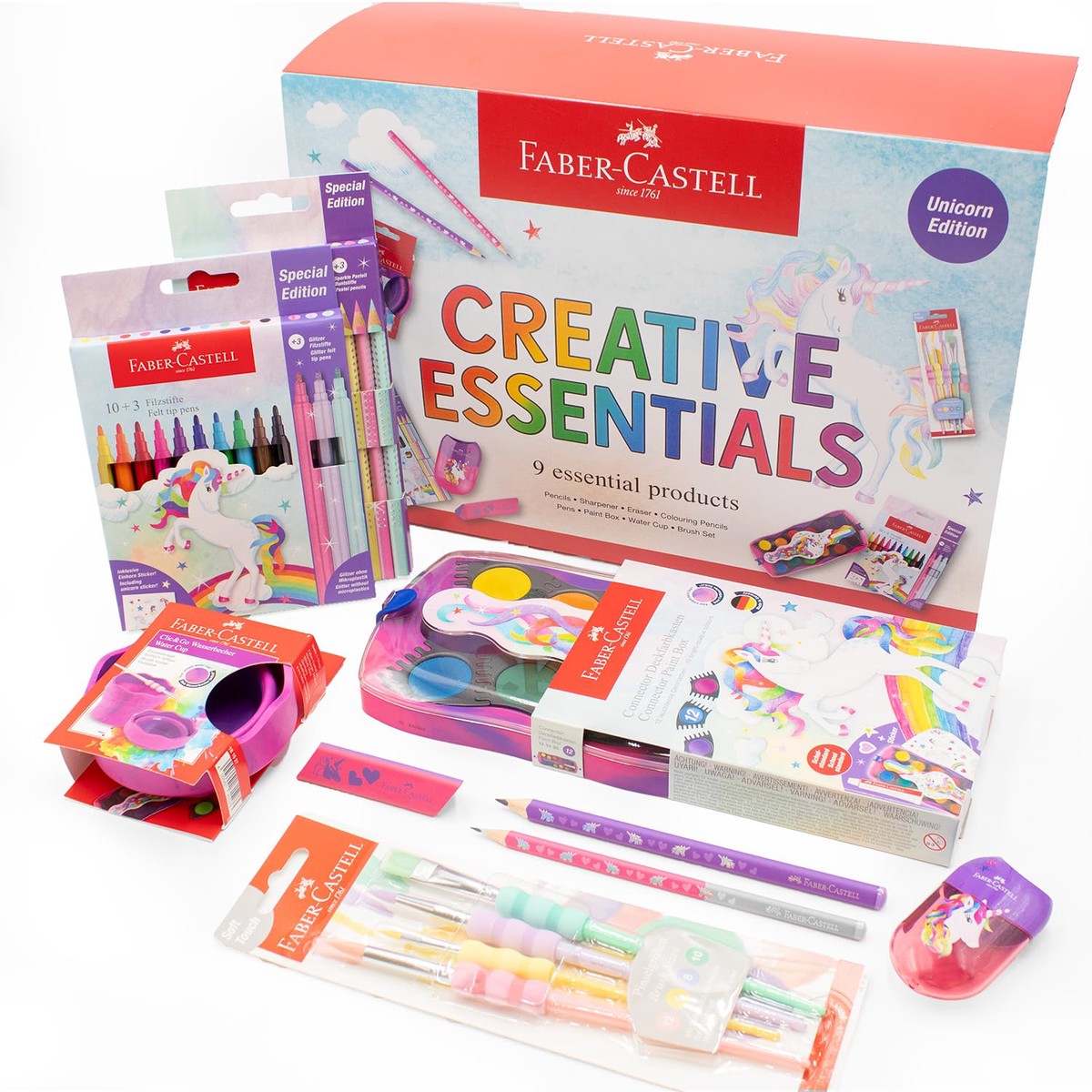 Faber-Castell Gift Box Creative Essentials Stationery Gift Set (Unicorn
