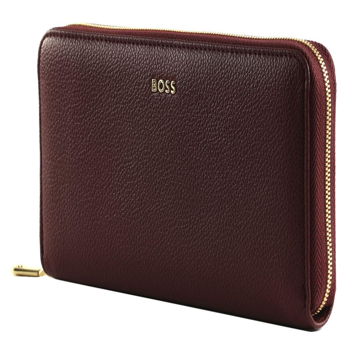 HUGO BOSS Purse Signature Lady Travel Wallet Burgundy