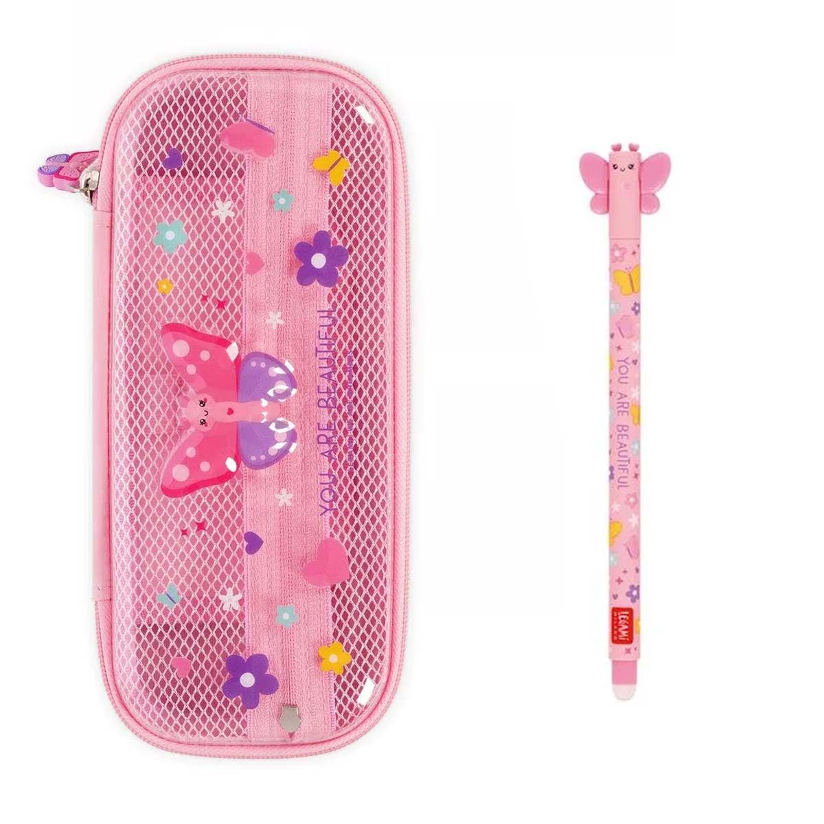 Hot Sale Legami – Wonderwow Pencil Case, 2 Compartments and Pen Holder Inside, Mesh Compartment, Zipper Closure, 23 x 11 x 5 cm