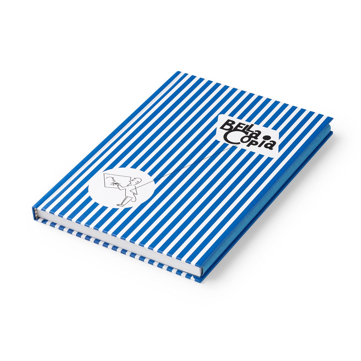 PdiPigna – BELLA COPIA Collection – A5 Lined Notebook, Hardcover, Blue