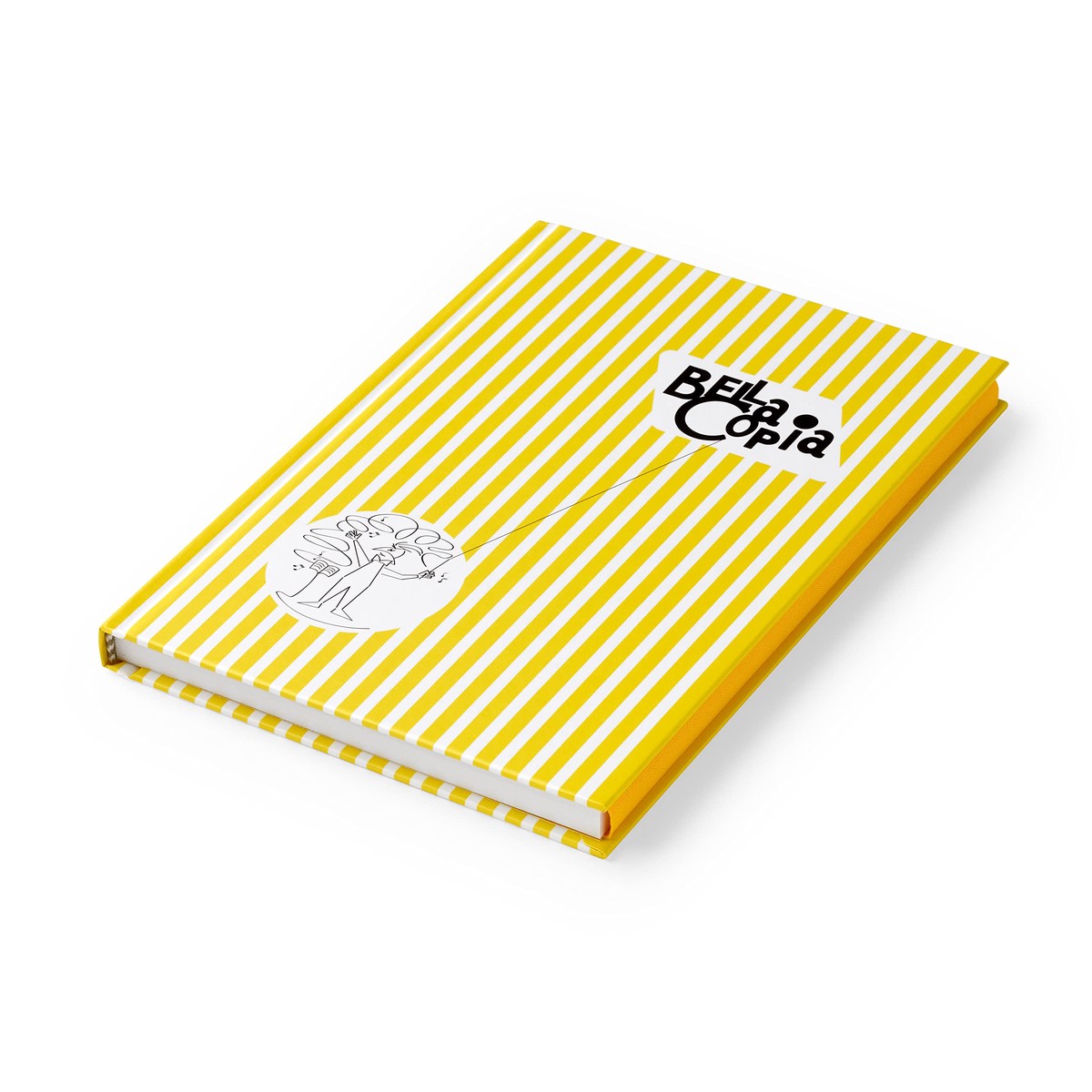 PdiPigna – BELLA COPIA Collection – A5 Lined Notebook, Hardcover, Yellow