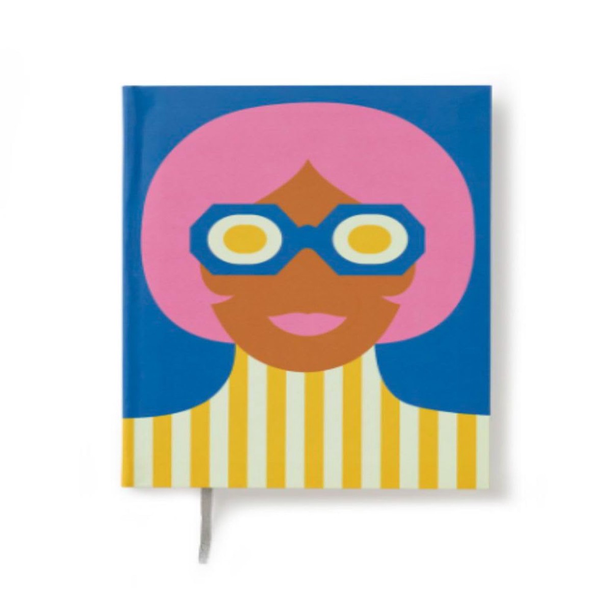 PdiPigna Olimpia Zagnoli Blue Midsized Blank Notebook