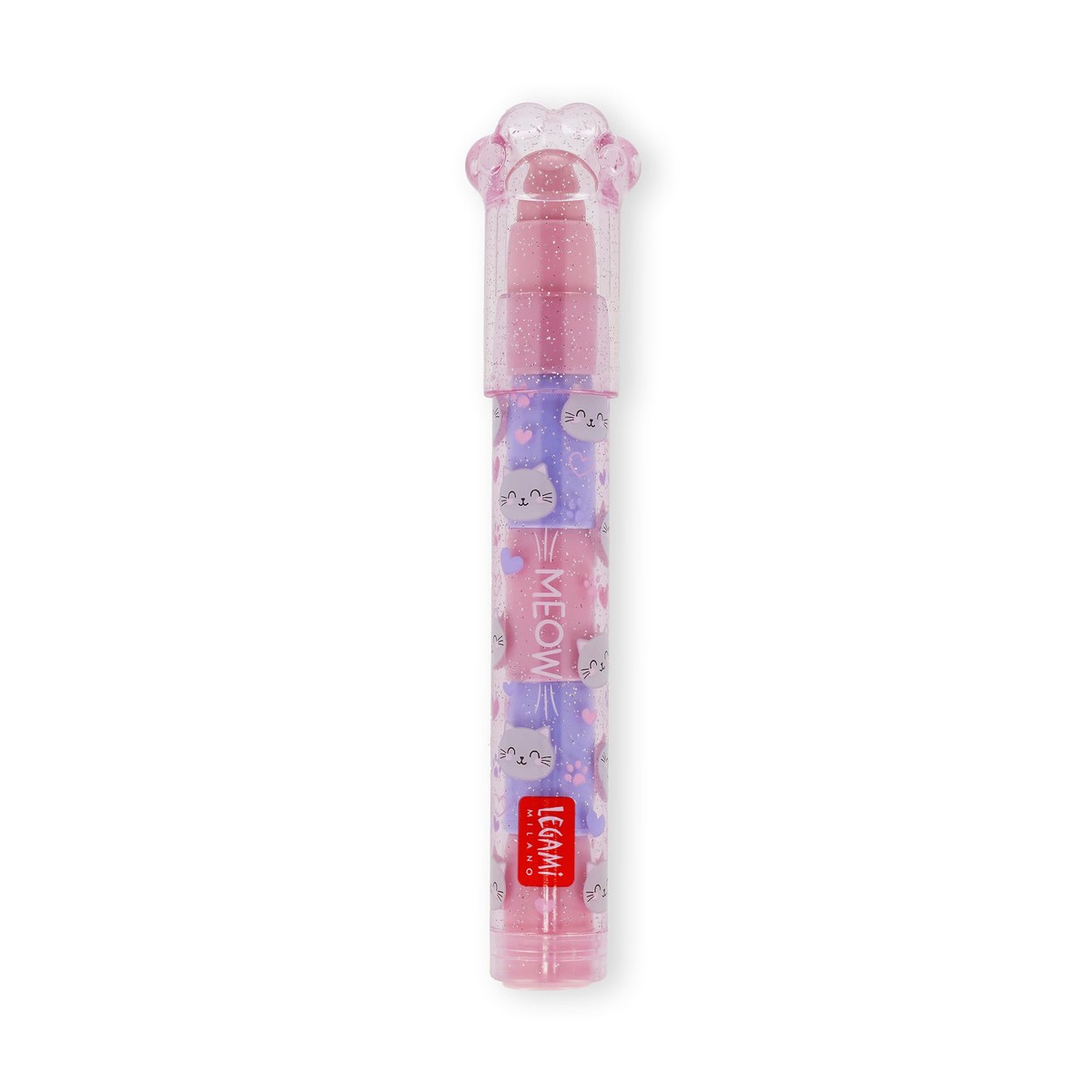 Legami Meow Stackable Erasers | 5 Scented Erasers in Practical Pen Case | Cat Design for School, Office and Children