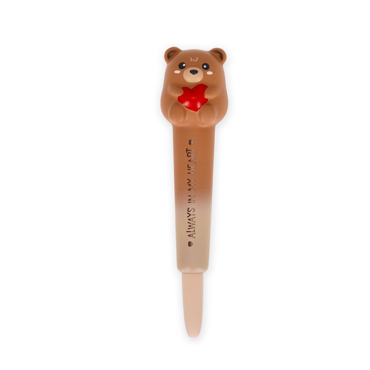 Legami – Squeezes Stress Gel Pen, Teddy Bear Theme, Stationery, For Writing Relaxing Focus, Super Soft, Black Ink, Tip Diameter 0.5 mm