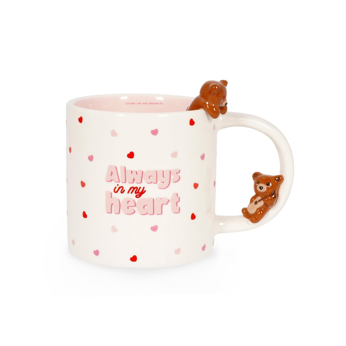 Legami – Too Cute to Handle Stoneware Mug – Teddy Bear Theme, Dishwasher Safe, 350ml Capacity