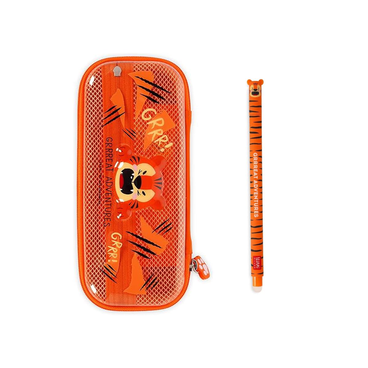 New Arrival Legami – Wonderwow Pencil Case, 2 Compartments and Pen Holder Inside, Mesh Compartment, Zipper Closure, 23 x 11 x 5 cm