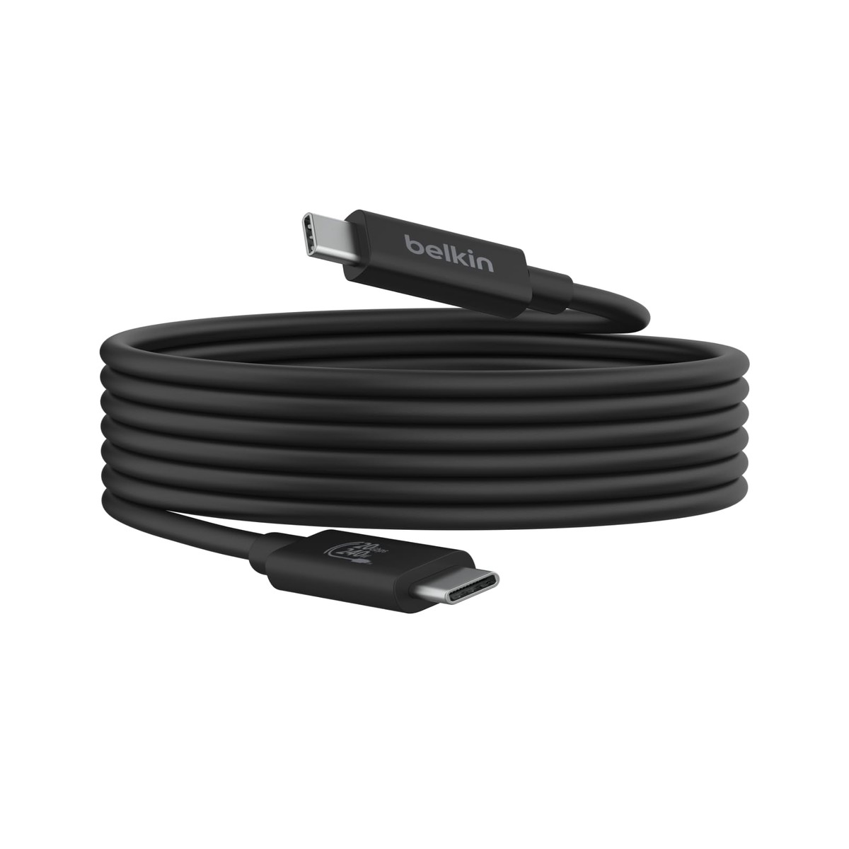 Belkin Connect USB4 Cable (6.6ft), USB-C to USB-C w/ 240W Power Delivery + 20Gbps – USB4 Compliant, Compatible with MacBook, Windows, Chromebook & More