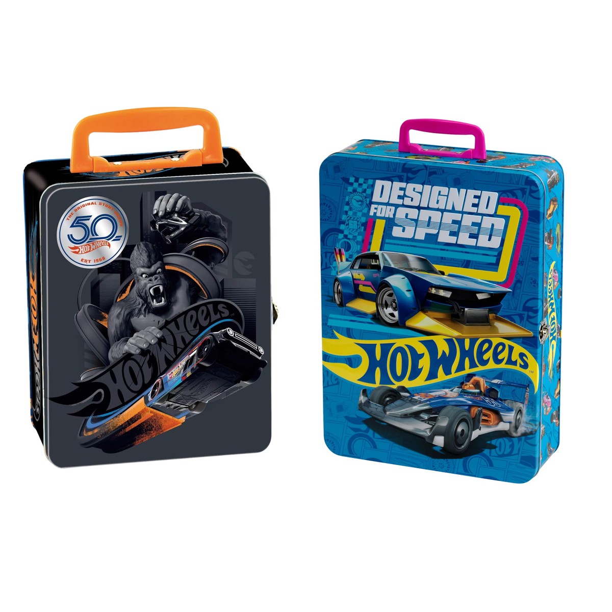 Theo Klein 2881 Hot Wheels Sammelkoffer I Metallkoffer fr bis zu 50 Autos I Praktische Unterteilungen I Mae: 37,5 cm x 26 cm x 8,5 cm I Spielzeug fr Kinder ab 3 Jahren