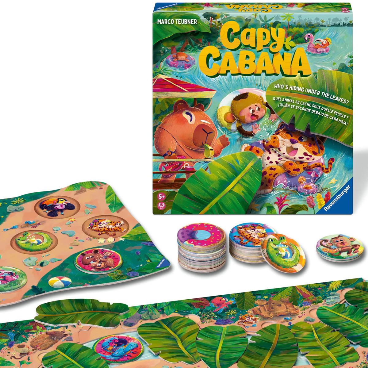Ravensburger – Capy Cabana Memory-Spiel ab 5 Jahren fr 1 bis 5 Spieler Unisex 25159 Internationale Version